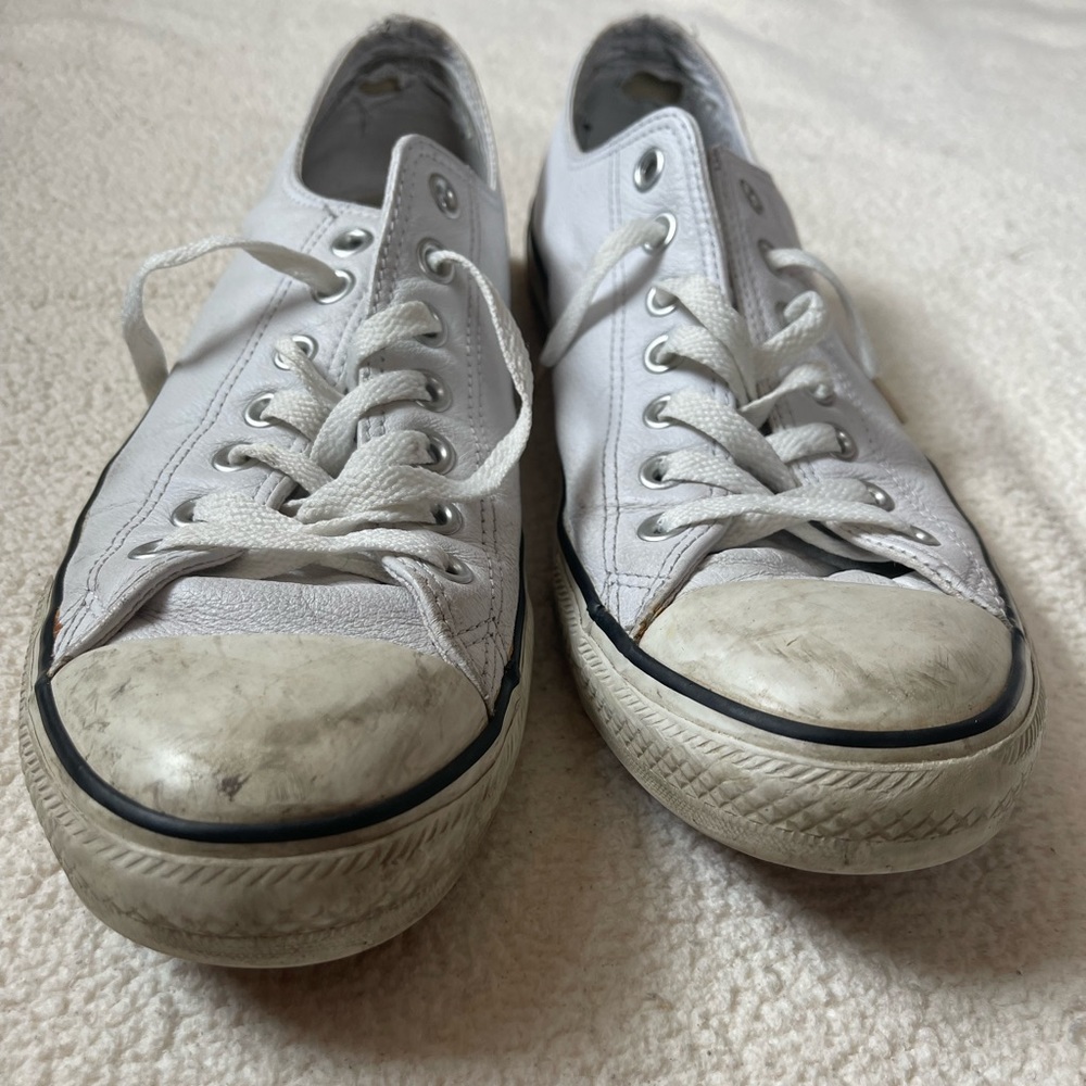 White Leather Converse